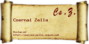 Csernai Zella névjegykártya